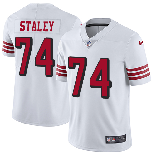 San Francisco 49ers Limited White Men Joe Staley NFL Jersey #74 Rush Vapor Untouchable->san francisco 49ers->NFL Jersey